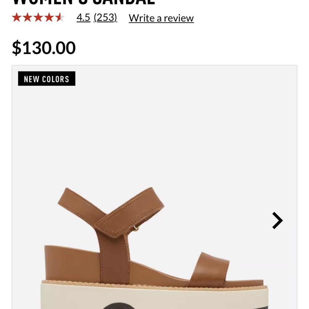 SOREL JOANIE SANDALS - NWT